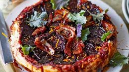 Beetroot & red onion tarte tatin