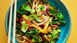 Sticky noodles with homemade hoisin